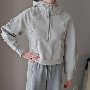 lululemon athletica Light Gray Half-Zip Hoodie